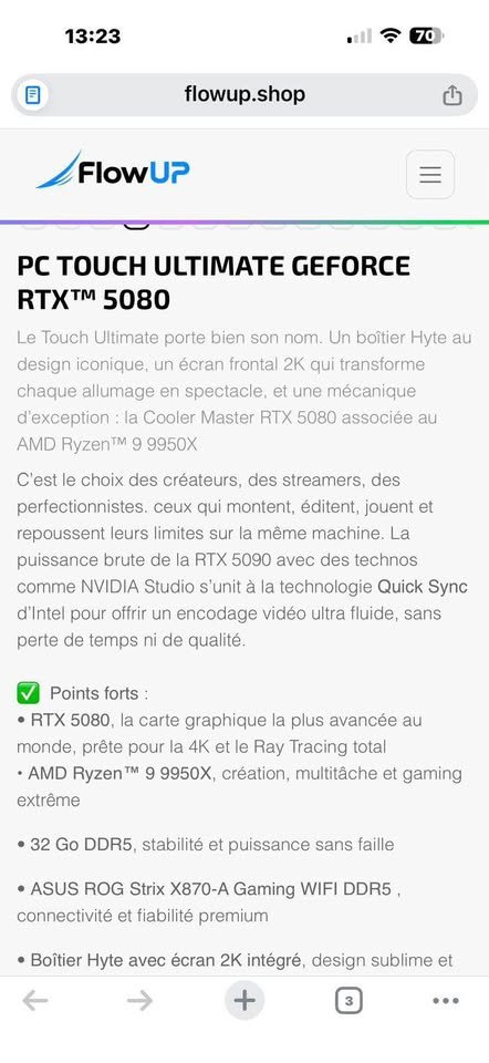 PC touch ultimate geforce rtx 5080