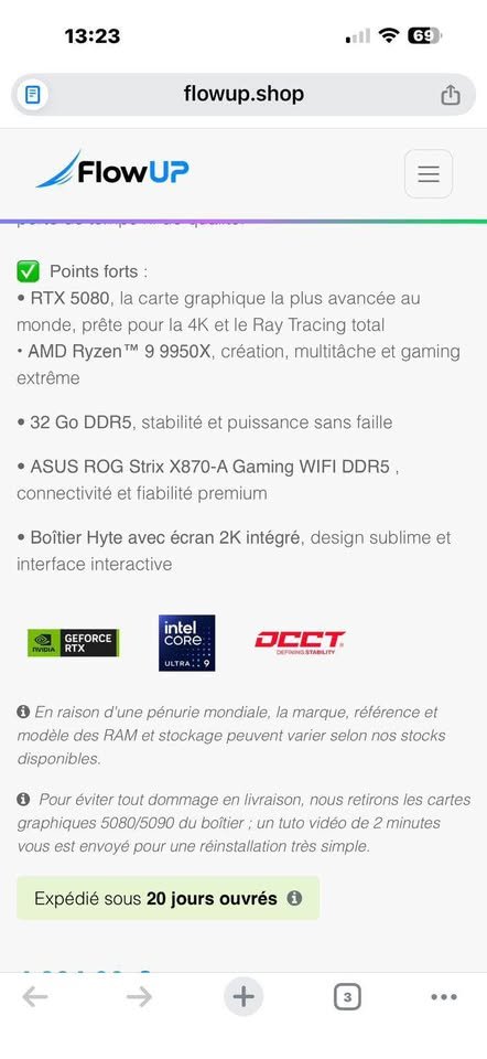 PC touch ultimate geforce rtx 5080